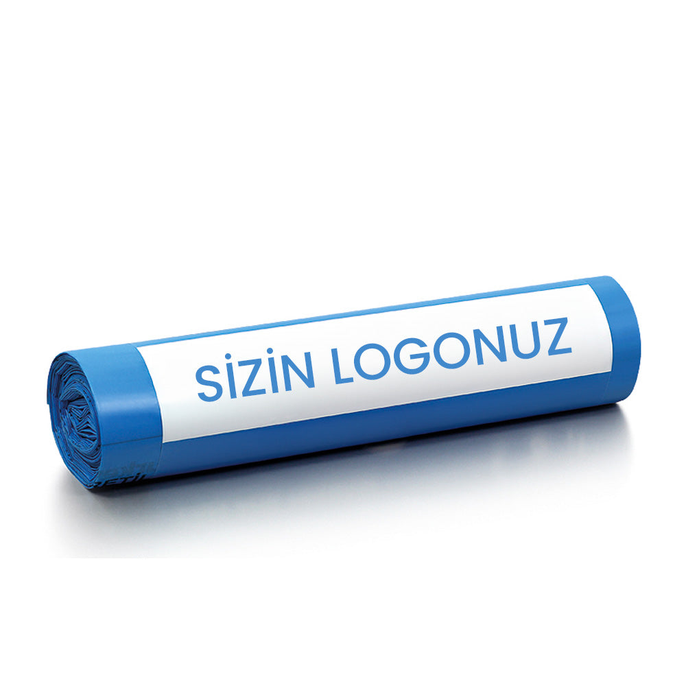 Baskılı Battal Boy Çöp Torbası - Mavi 75x90 (cm)