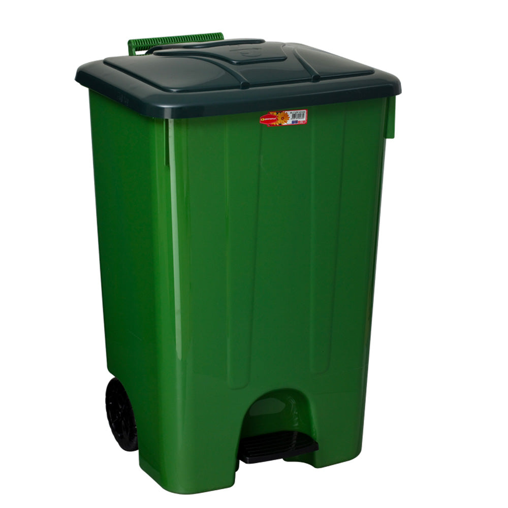 Köşeli Pedallı Çöp Kovası 40 Litre - İç Kovasız