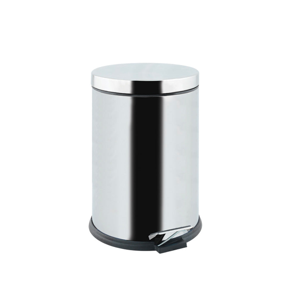 430 Kalite Paslanmaz Çelikten Pedallı ve Plastik İç Kovalı Çöp Kovası